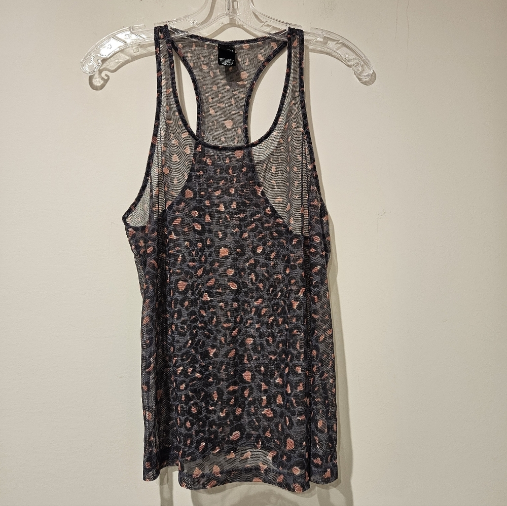 Victoria's Secret Leopard Print Mesh Racerback Tank Top